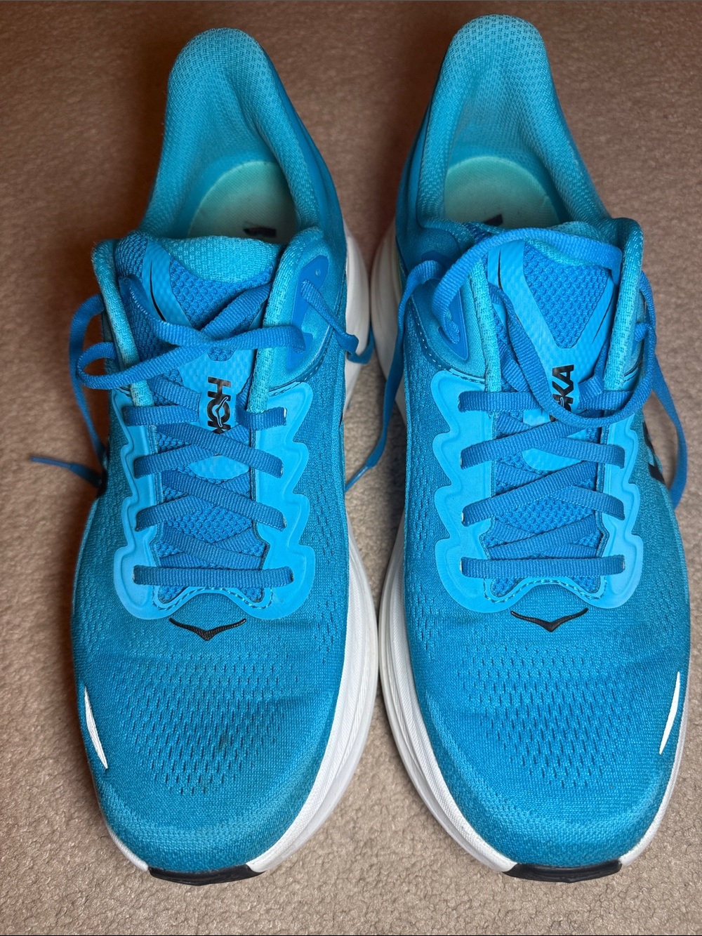 Men’s Hoka Blue Bondi 9 Running Sneakers - Lightweight Comfort - Picture 4 of 10